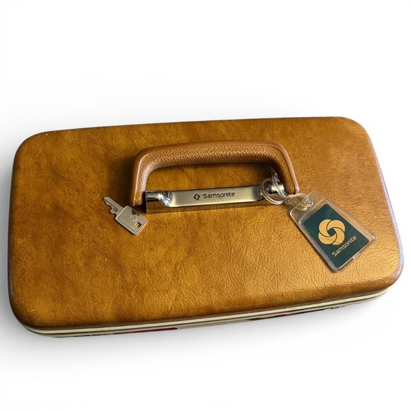 Vintage Samsonite Silhouette Train Hard Case Vanity Travel Bag Luggage w/Key - Picture 3 of 13